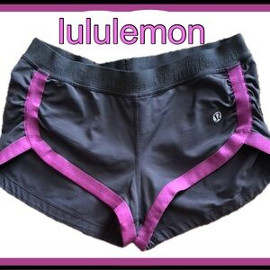 lululemon Women's Gray & Fushia Shorts Sz 6